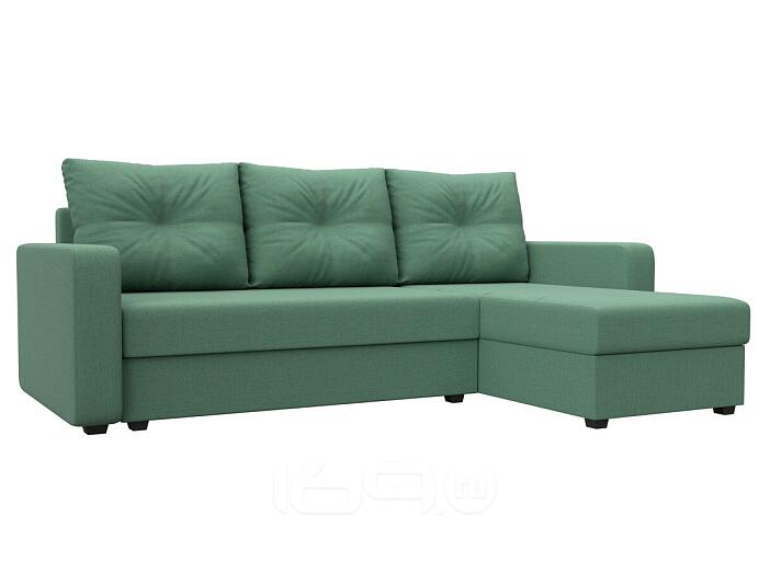 Диван угловой ливерпуль лайт правый угол амур 11 зеленый еврокнижка