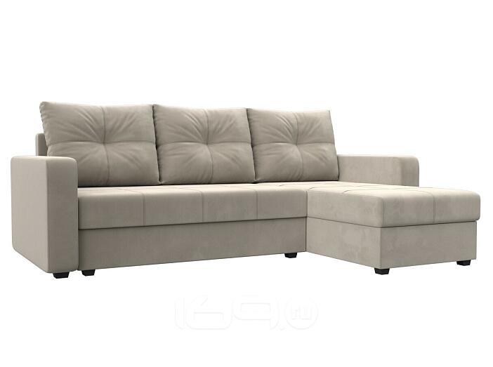 Диван угловой ливерпуль лайт правый угол бежевый еврокнижка