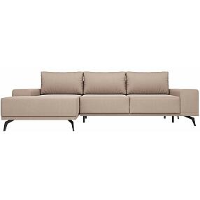 Диван угловой Марсель велюр бежевый угол левый