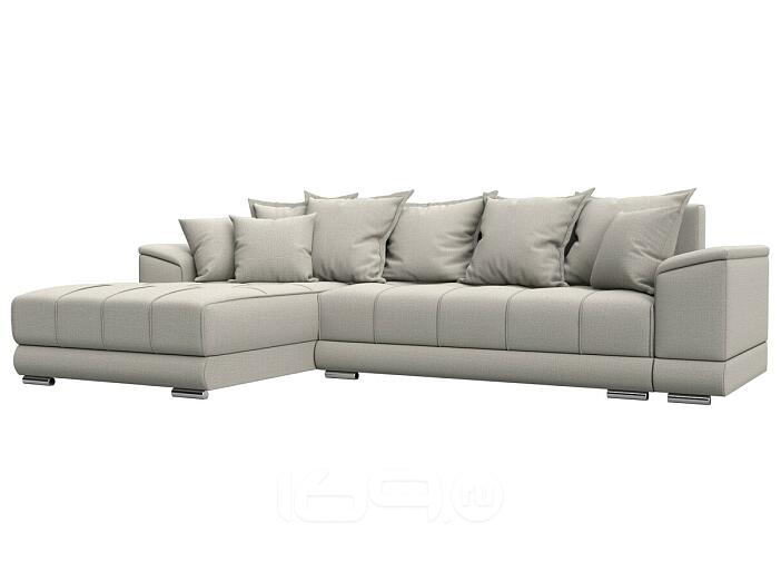 Диван угловой нордстар рогожка левый угол амур 02 бежевый еврокнижка