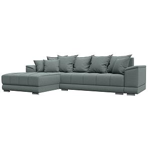 Диван угловой нордстар рогожка левый угол амур 07 серый еврокнижка