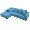 Диван угловой нордстар рогожка левый угол амур 10 голубой еврокнижка