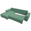 Диван угловой нордстар рогожка левый угол амур 11 зеленый еврокнижка