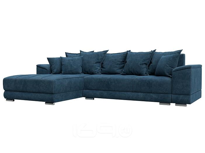 Диван угловой нордстар левый угол brut 11 синий еврокнижка
