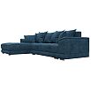 Диван угловой нордстар левый угол brut 11 синий еврокнижка