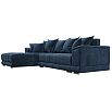 Диван угловой нордстар велюр левый угол tower 13 синий еврокнижка