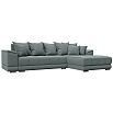 Диван угловой нордстар рогожка правый угол амур 07 серый еврокнижка