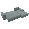 Диван угловой нордстар рогожка правый угол амур 07 серый еврокнижка