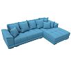 Диван угловой нордстар рогожка правый угол амур 10 голубой еврокнижка