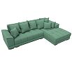 Диван угловой нордстар рогожка правый угол амур 11 зеленый еврокнижка