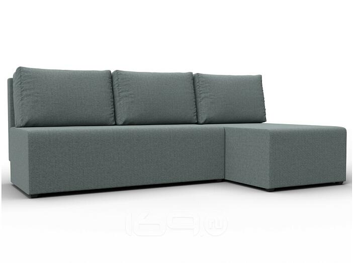 Диван угловой поло правый угол амур 07 серый еврокнижка