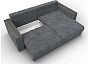 Диван угловой с декором лига-049 нпб велюр brut 16 темно-серый еврокнижка