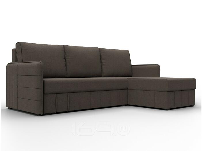 Диван угловой слим угол универсальный амур 05 коричневый еврокнижка