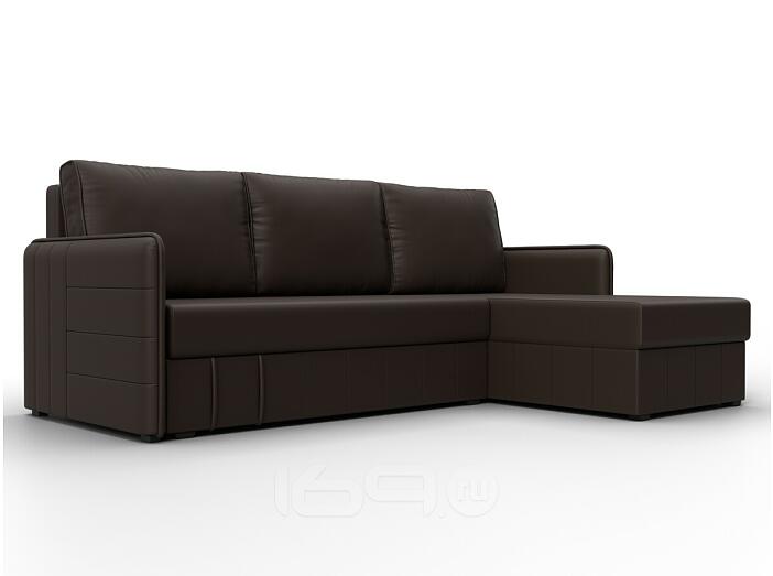Диван угловой слим угол универсальный коричневый еврокнижка