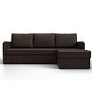 Диван угловой слим угол универсальный коричневый еврокнижка