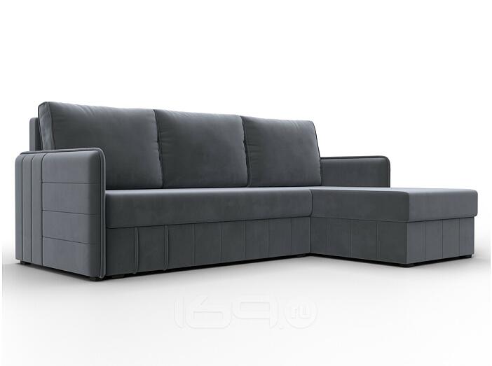 Диван угловой слим угол универсальный seven 17 серый еврокнижка