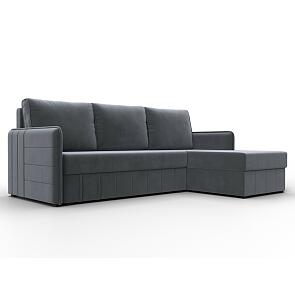 Диван угловой слим угол универсальный seven 17 серый еврокнижка