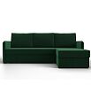 Диван угловой слим угол универсальный seven 626 зеленый еврокнижка