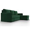 Диван угловой слим угол универсальный seven 626 зеленый еврокнижка