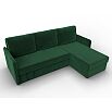 Диван угловой слим угол универсальный seven 626 зеленый еврокнижка