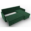 Диван угловой слим угол универсальный seven 626 зеленый еврокнижка