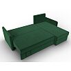 Диван угловой слим угол универсальный seven 626 зеленый еврокнижка