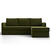 Диван угловой слим угол универсальный зеленый еврокнижка