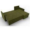 Диван угловой слим угол универсальный зеленый еврокнижка
