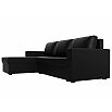 Диван угловой траумберг лайт левый экокожа черный еврокнижка