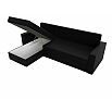 Диван угловой траумберг лайт левый экокожа черный еврокнижка