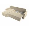 Диван угловой траумберг лайт левый микровельвет бежевый еврокнижка