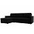Диван угловой траумберг лайт левый микровельвет черный еврокнижка