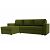 Диван угловой траумберг лайт левый микровельвет зеленый еврокнижка