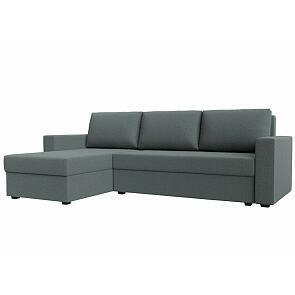 Диван угловой траумберг лайт левый угол амур 07 серый еврокнижка