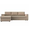 Диван угловой траумберг лайт левый велюр бежевый еврокнижка