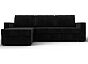 Диван угловой траумберг лайт левый угол велюр seven 35 черный еврокнижка