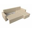 Диван угловой траумберг лайт правый экокожа бежевый еврокнижка