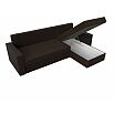 Диван угловой траумберг лайт правый экокожа коричневый еврокнижка