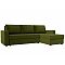 Диван угловой траумберг лайт правый микровельвет зеленый еврокнижка