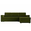 Диван угловой траумберг лайт правый микровельвет зеленый еврокнижка