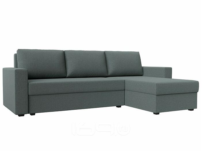 Диван угловой траумберг лайт правый угол амур 07 серый еврокнижка