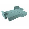 Диван угловой траумберг лайт правый велюр бирюзовый еврокнижка
