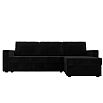 Диван угловой траумберг лайт правый велюр черный еврокнижка
