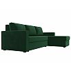 Диван угловой траумберг лайт правый велюр зеленый еврокнижка