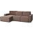 Диван угловой Тулон 5 Левый коричневый вариант 2