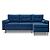 Диван угловой универсальный Скандинавия синий Vivaldi 14 (Велюр)
