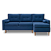 Диван угловой универсальный Скандинавия синий Vivaldi 14 (Велюр)
