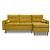 Диван угловой универсальный Скандинавия Bergen mustard (Велюр) желтый