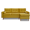 Диван угловой универсальный Скандинавия Bergen mustard (Велюр) желтый