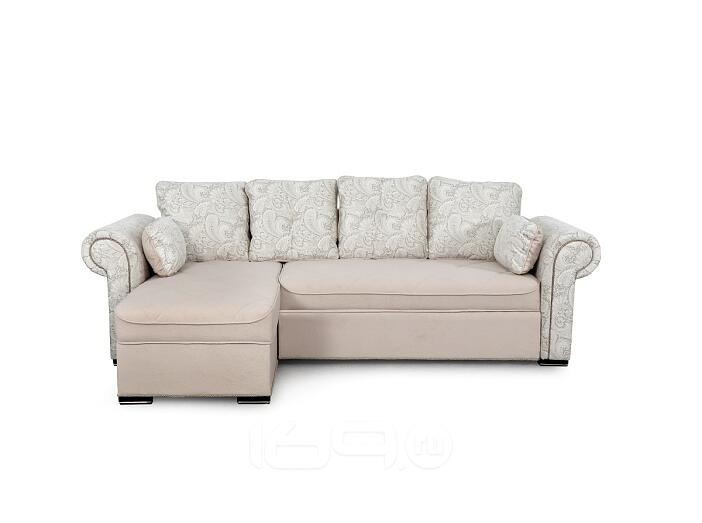 Диван угловой универсальный Цезарь бежевый вариант 2